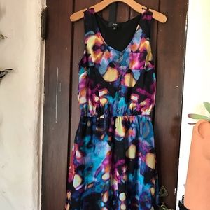 Mossimo Multi Colored Cinch Waist Dress